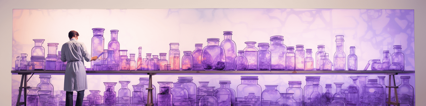 image of a doctor in a lab doing drug, clinical research