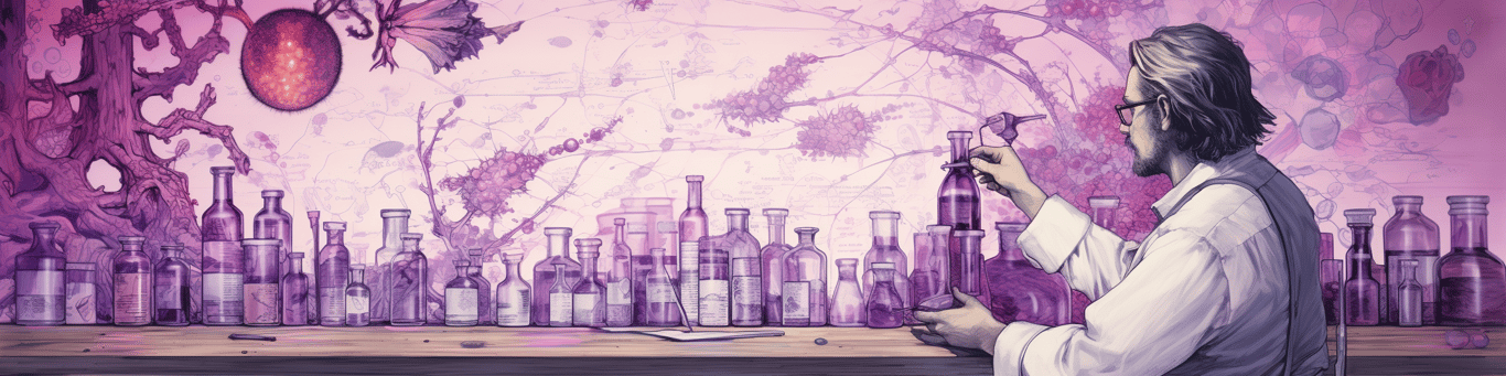 image of a doctor in a lab doing drug, clinical research