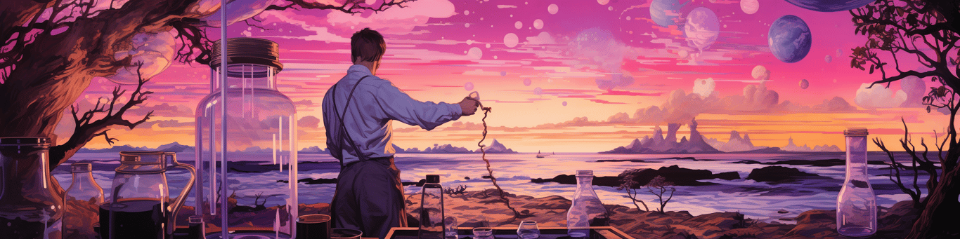 image of a doctor in a lab doing drug, clinical research