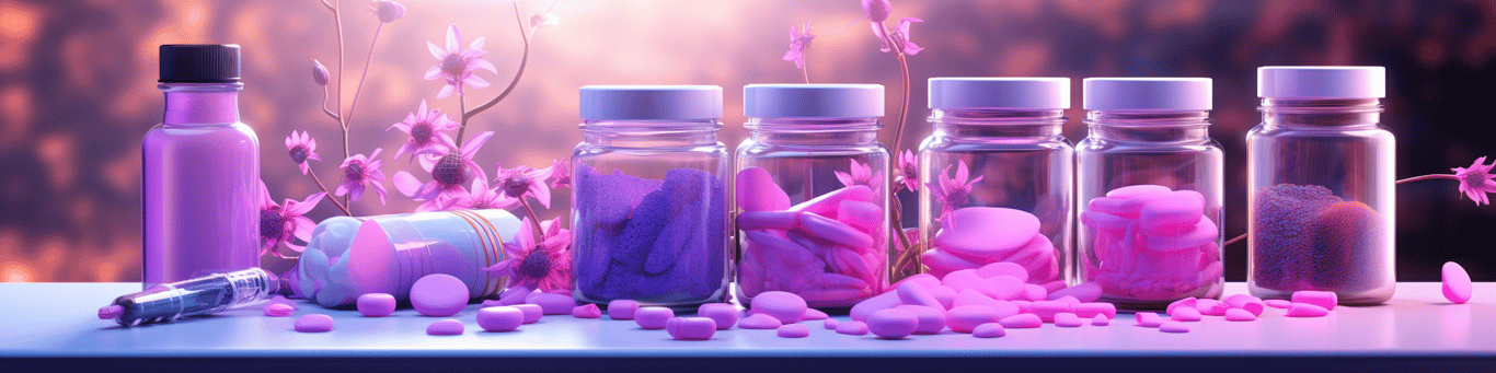 image of different drug pills on a surface