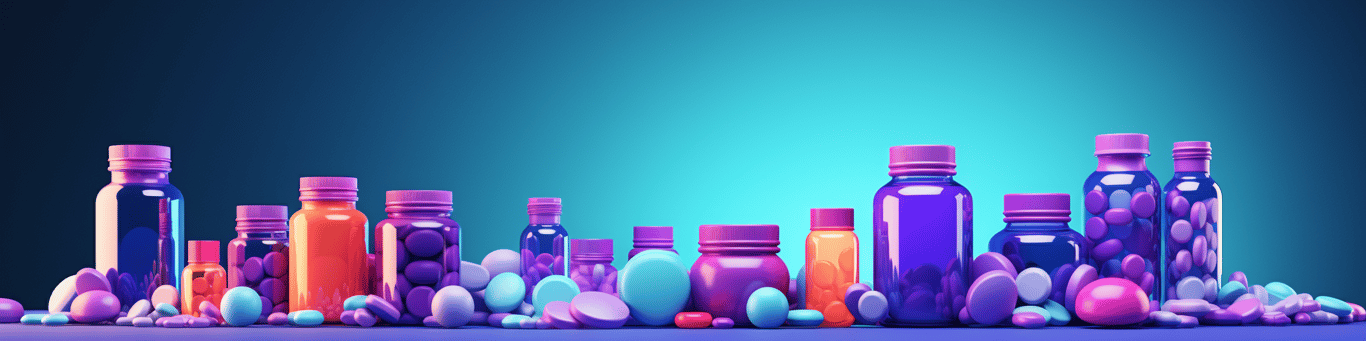 image of different drug pills on a surface