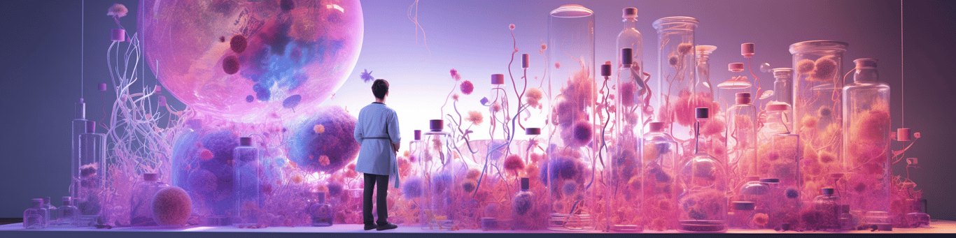 image of a doctor in a lab doing drug, clinical research