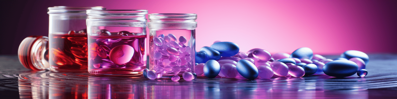 image of drug pills surrounding a glass of water symbolizing drug consumption