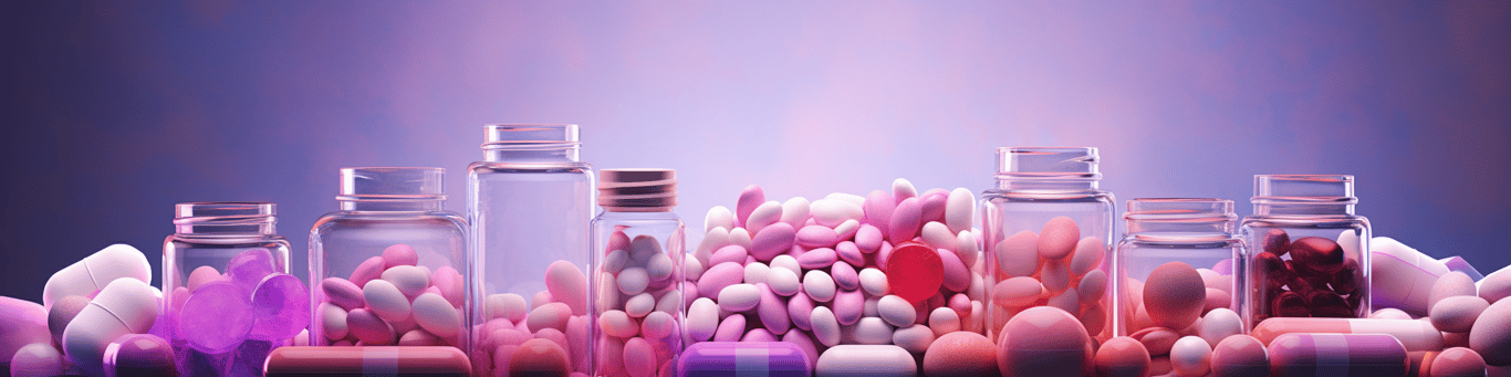 image of different drug pills on a surface