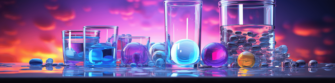 image of drug pills surrounding a glass of water symbolizing drug consumption