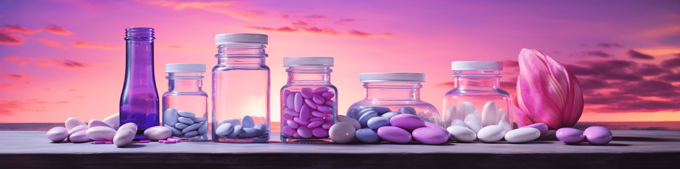 image of different drug pills on a surface