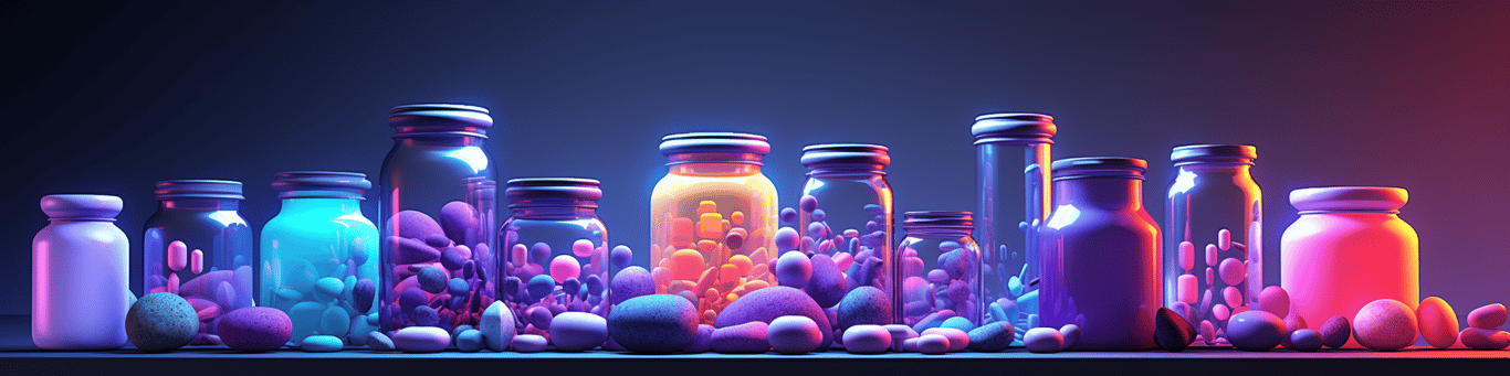 image of different drug pills on a surface
