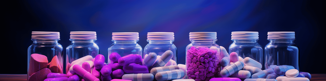 image of different drug pills on a surface