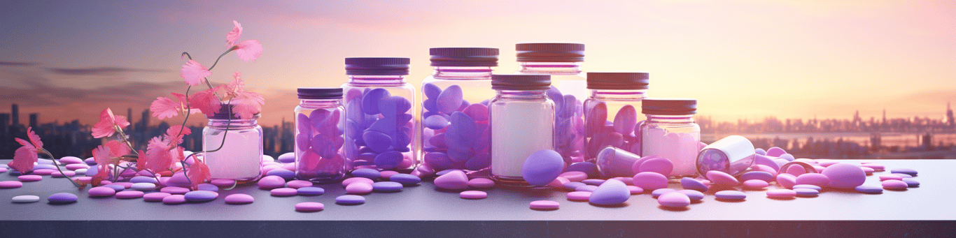 image of different drug pills on a surface