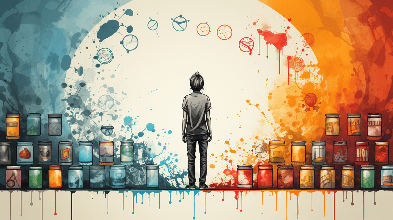 abstract image of a patient experiencing side effect