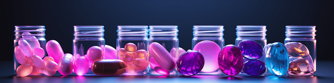 image of different drug pills on a surface