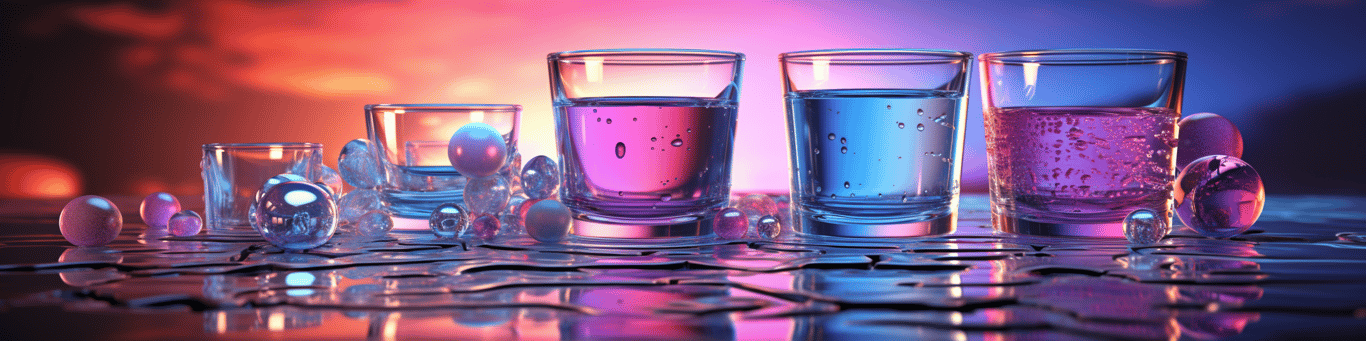 image of drug pills surrounding a glass of water symbolizing drug consumption