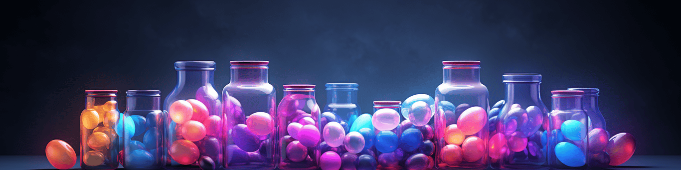 image of different drug pills on a surface