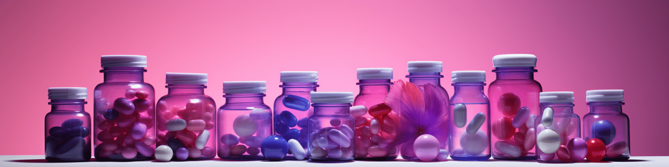 image of different drug pills on a surface