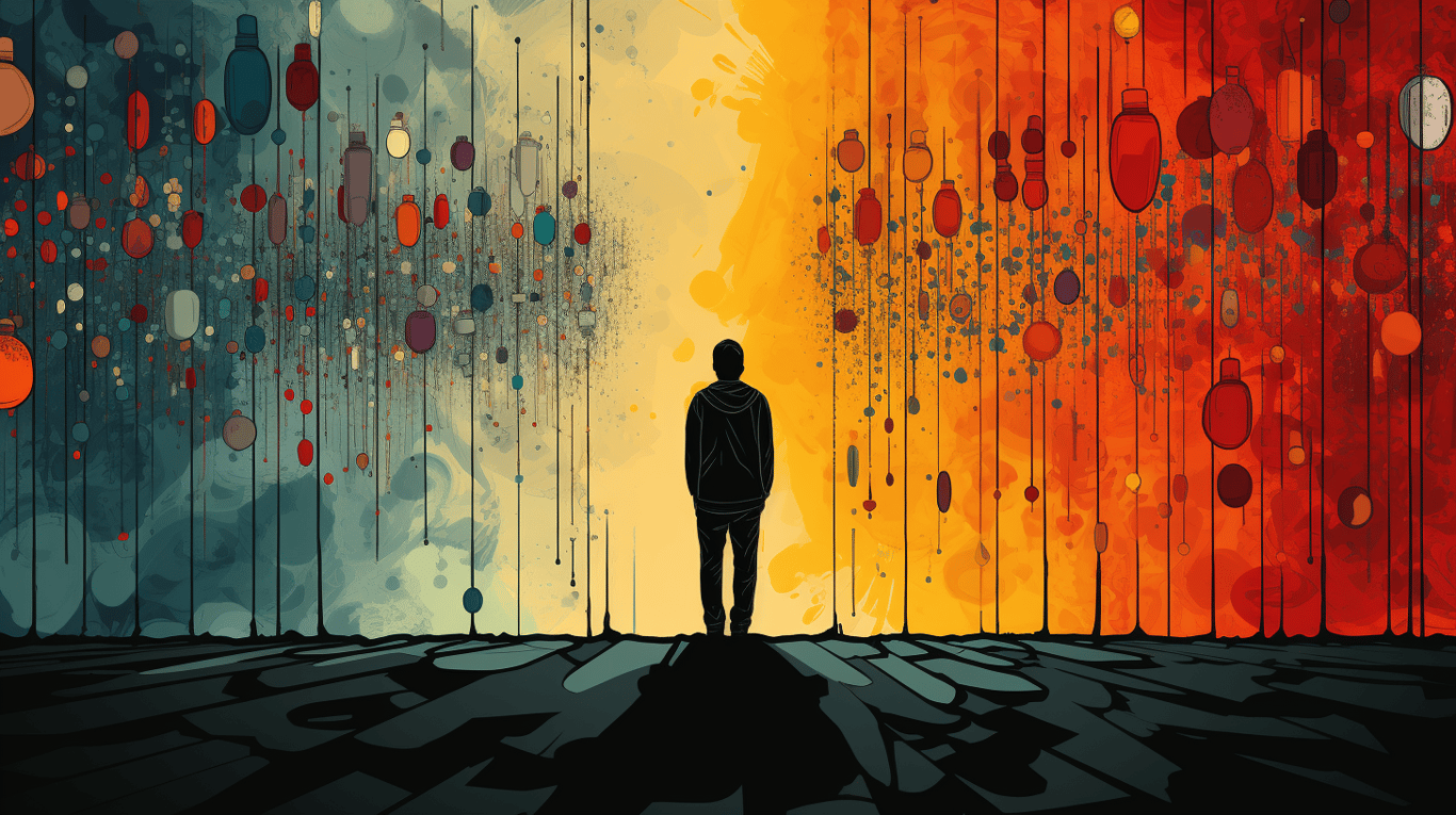 abstract image of a patient experiencing side effect