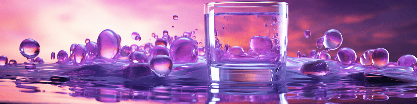 image of drug pills surrounding a glass of water symbolizing drug consumption