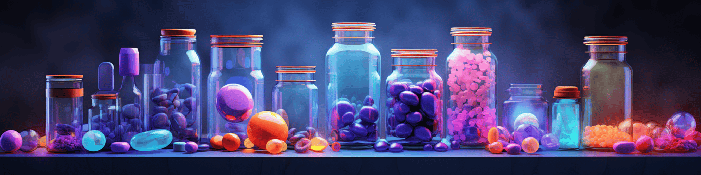 image of different drug pills on a surface