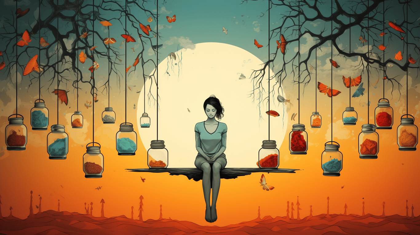 abstract image of a patient experiencing side effect