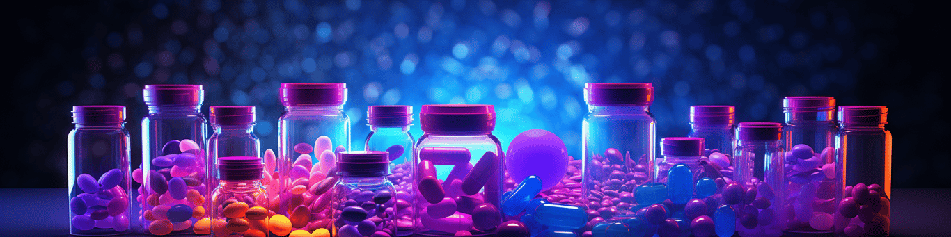 image of different drug pills on a surface