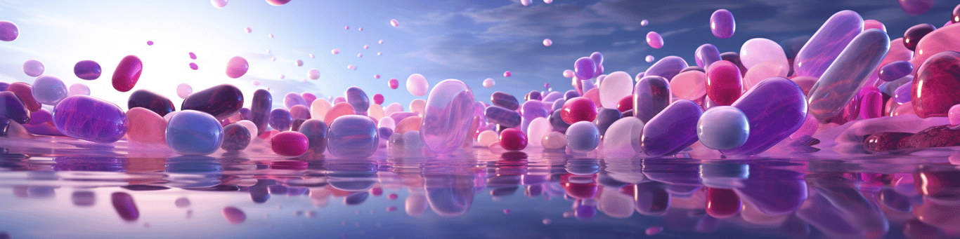 image of different drug pills on a surface