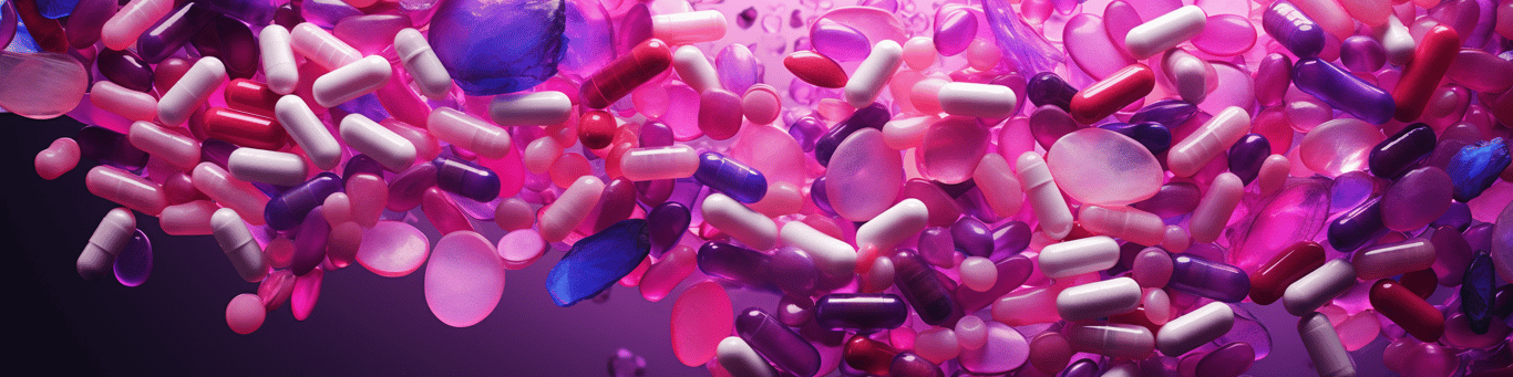 image of different drug pills on a surface