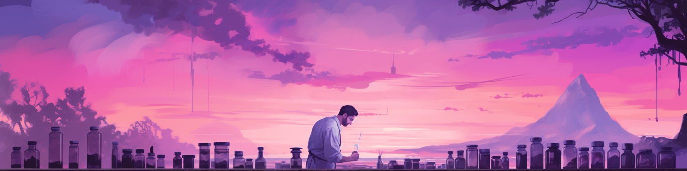 image of a doctor in a lab doing drug, clinical research