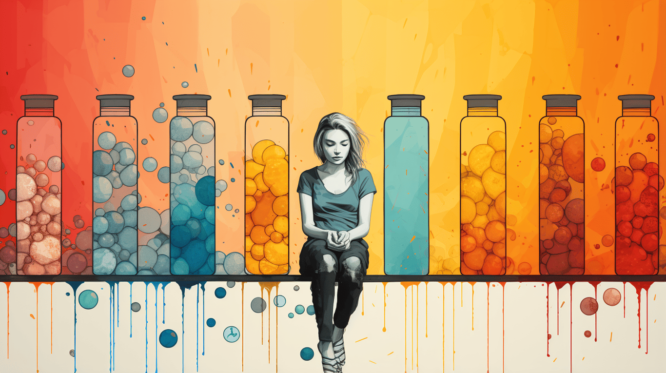 abstract image of a patient experiencing side effect