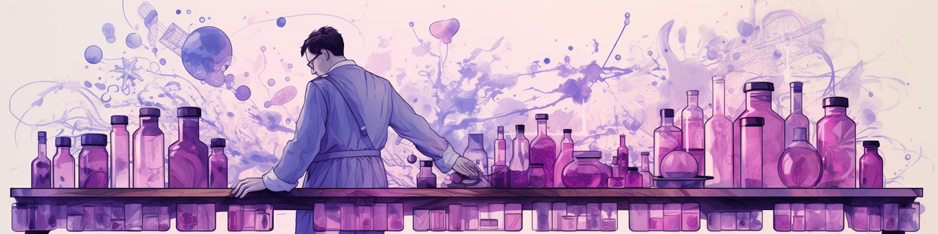 image of a doctor in a lab doing drug, clinical research