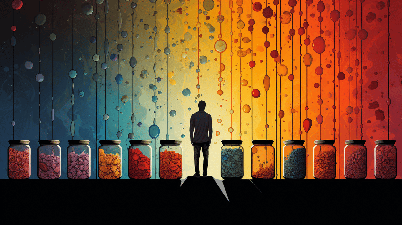 abstract image of a patient experiencing side effect