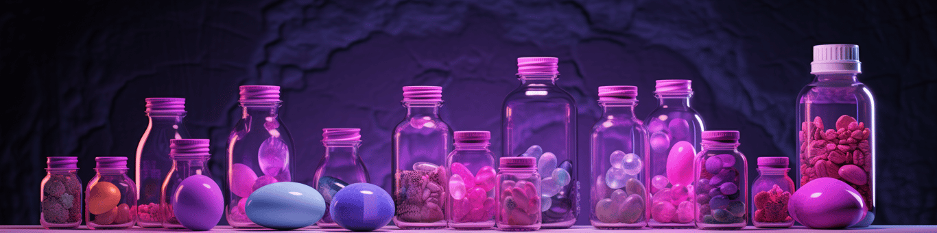 image of different drug pills on a surface