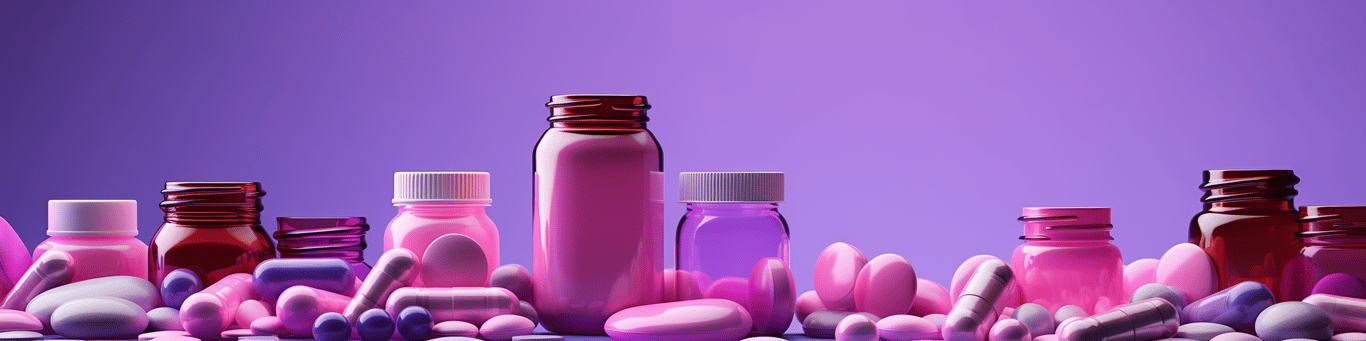 image of different drug pills on a surface