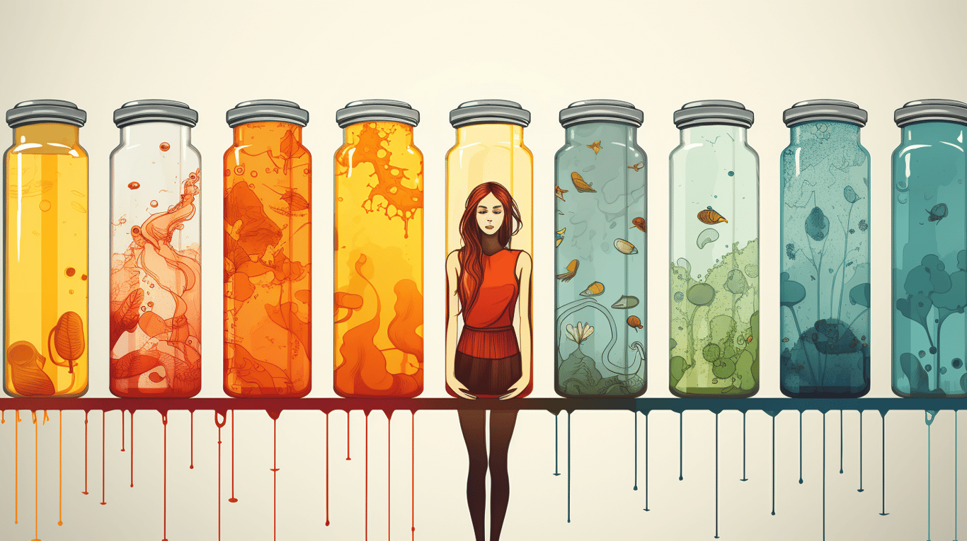 abstract image of a patient experiencing side effect