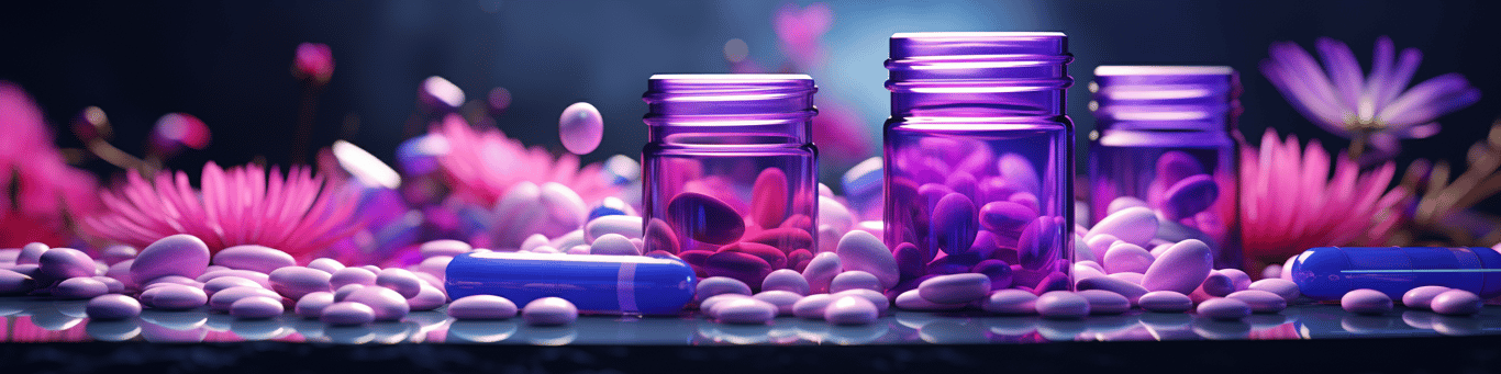 image of different drug pills on a surface