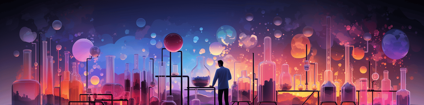 image of a doctor in a lab doing drug, clinical research