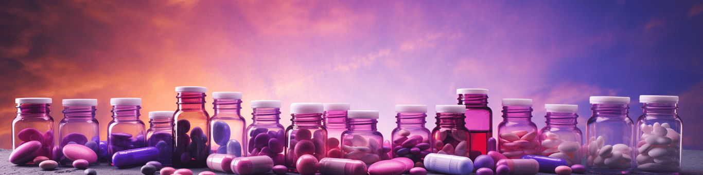 image of different drug pills on a surface