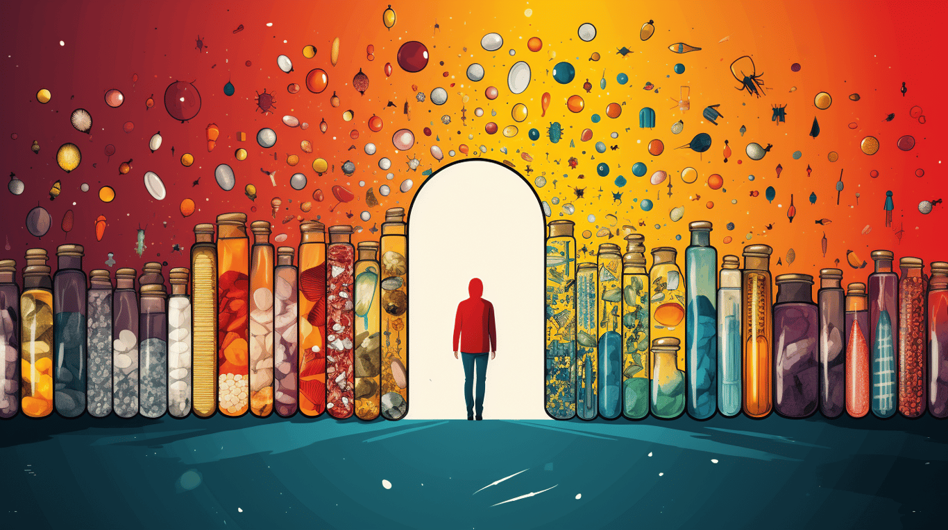 abstract image of a patient experiencing side effect