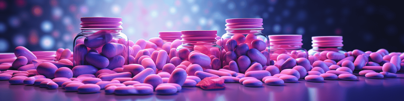 image of different drug pills on a surface