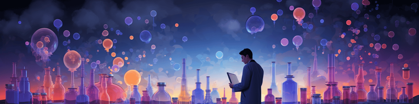 image of a doctor in a lab doing drug, clinical research