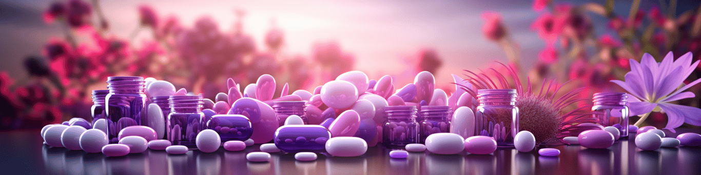 image of different drug pills on a surface