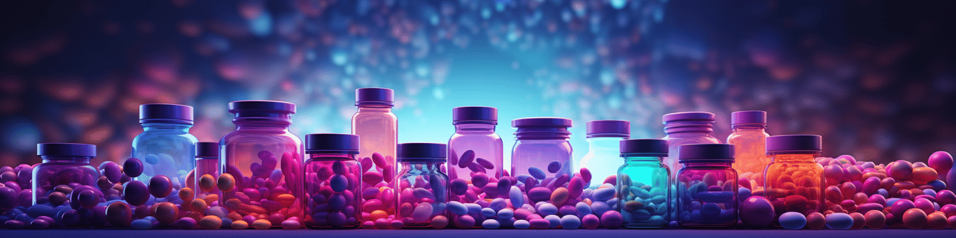 image of different drug pills on a surface