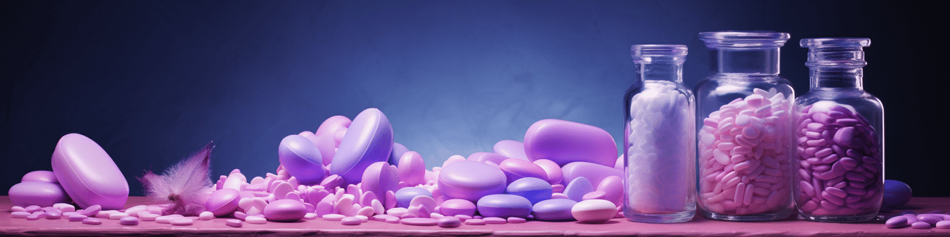 image of different drug pills on a surface