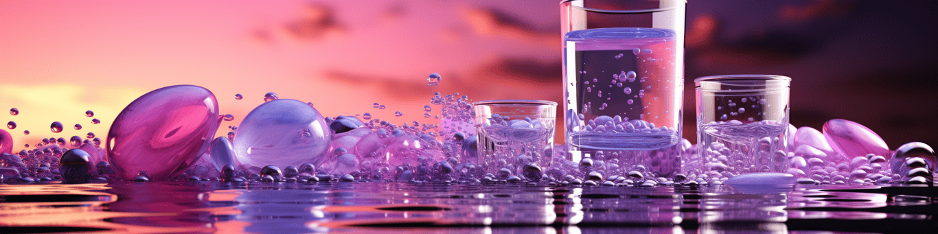 image of drug pills surrounding a glass of water symbolizing drug consumption