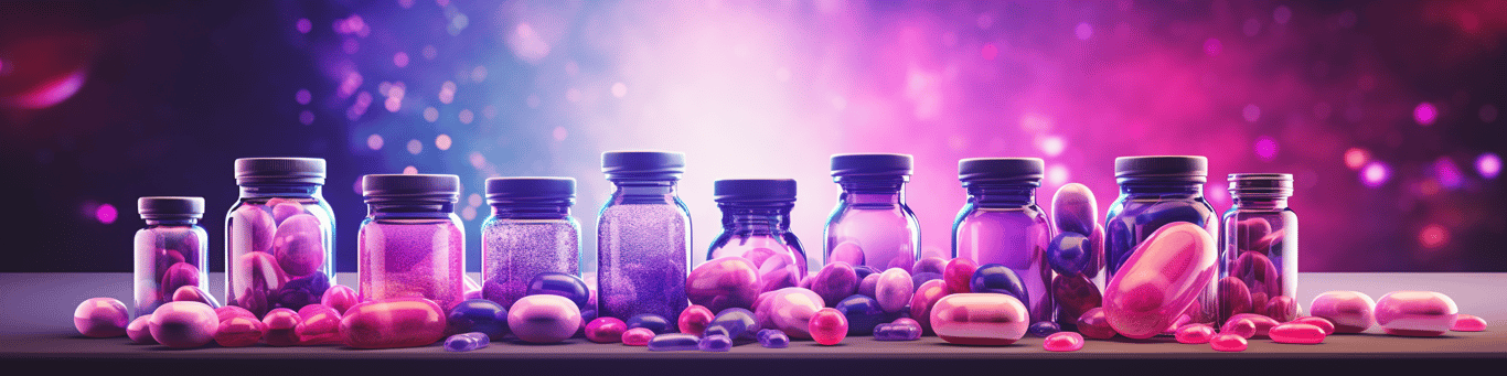 image of different drug pills on a surface