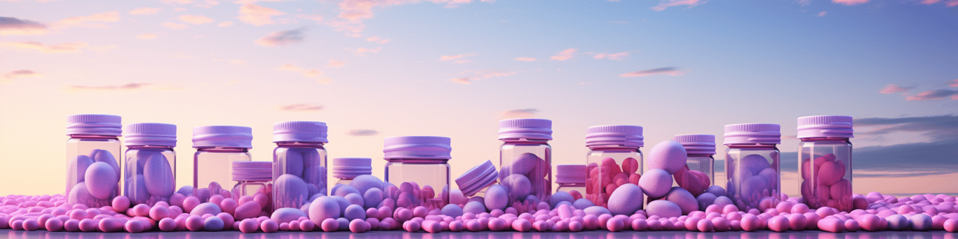 image of different drug pills on a surface