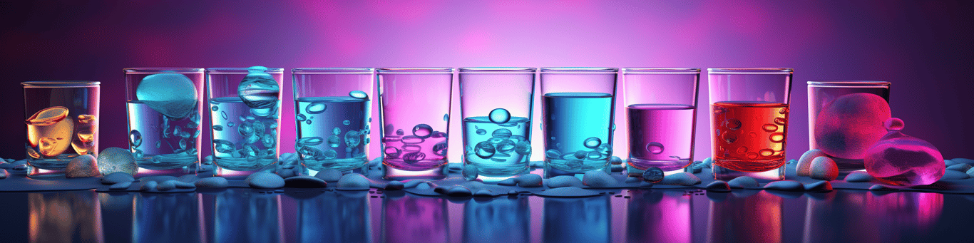 image of drug pills surrounding a glass of water symbolizing drug consumption