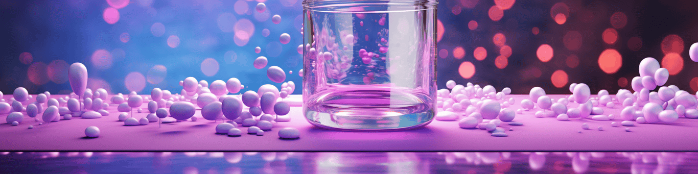 image of drug pills surrounding a glass of water symbolizing drug consumption