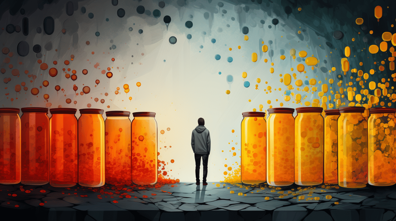 abstract image of a patient experiencing side effect