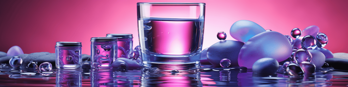 image of drug pills surrounding a glass of water symbolizing drug consumption