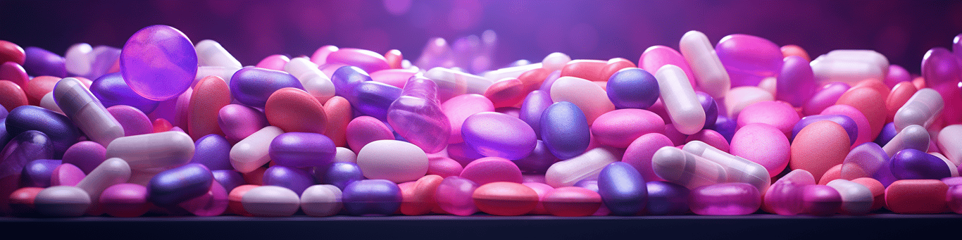 image of different drug pills on a surface