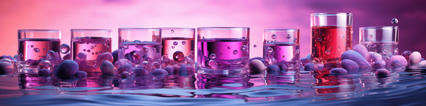image of drug pills surrounding a glass of water symbolizing drug consumption